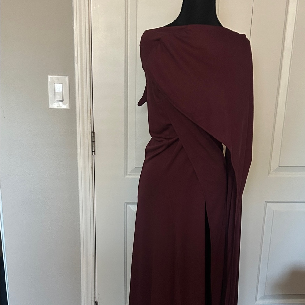 ASOS Asymmetrical Burgundy Dress